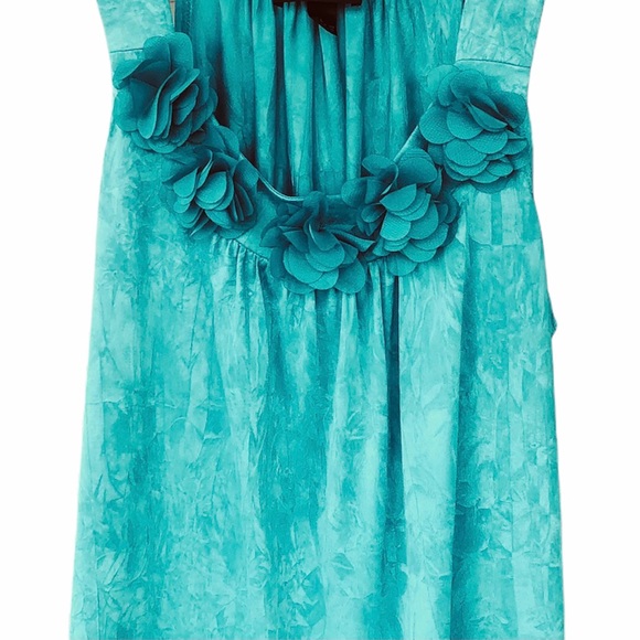 IZ Byer California Teal Silky Tank Top Size L - Picture 3 of 7